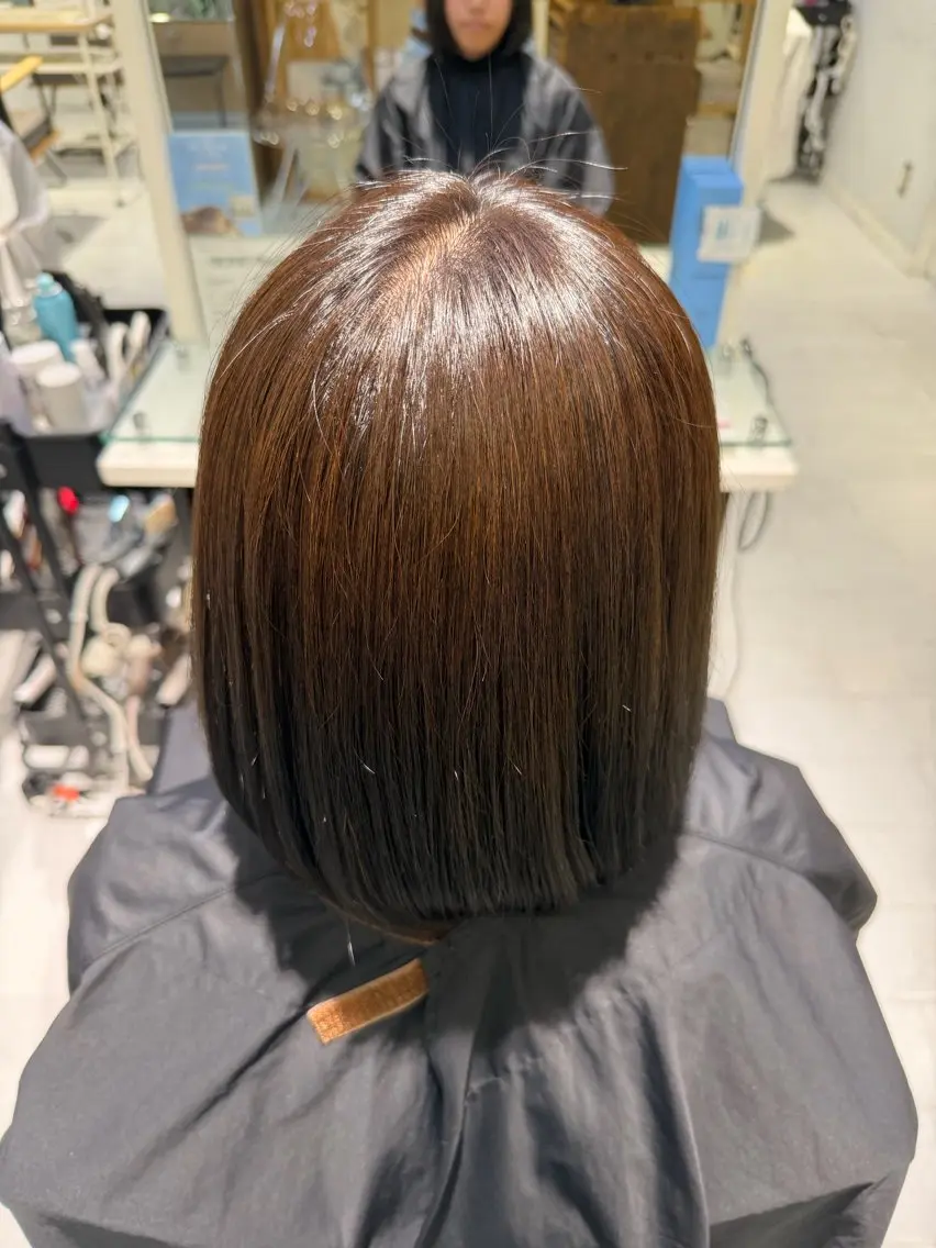 ミディアム ヘアカラー 市川 希星のヘアスタイル