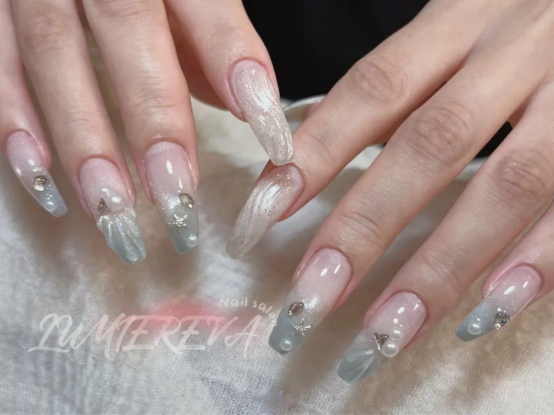 ネイル 韓国ネイル ワンホンネイル ハンドネイル Lumiereva @ネイルモデル募集中のネイルデザイン