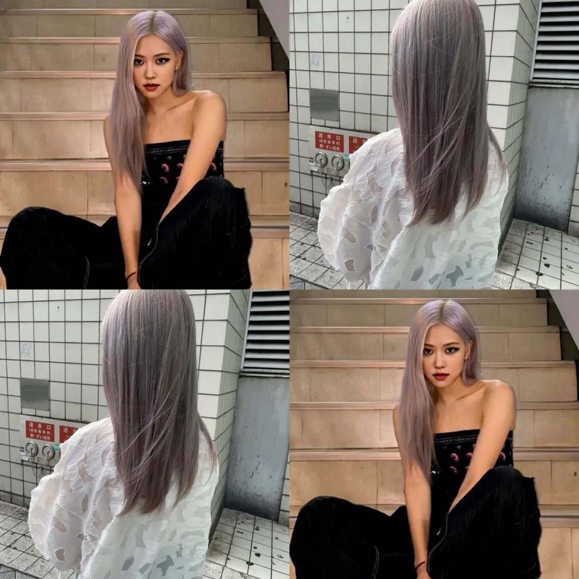ロング カット ヘアカラー 韓国ヘア🤍 慎之介のヘアスタイル