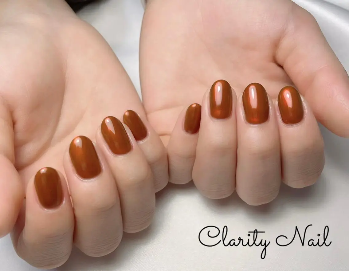 ネイル ミラーネイル ワンカラーネイル ハンドネイル Clarity Nailのネイルデザイン