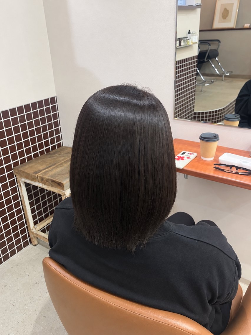 カラー ブラウンカラー ナチュラルブラウン ヘアカラー トリートメント ヘッドスパ みき 🫧のヘアスタイル