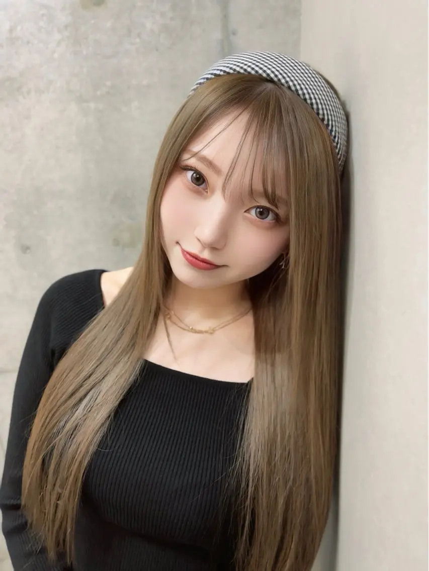 ロング ヘアカラー トリートメント 博多/Blue 💎松藤 莉奈のヘアスタイル