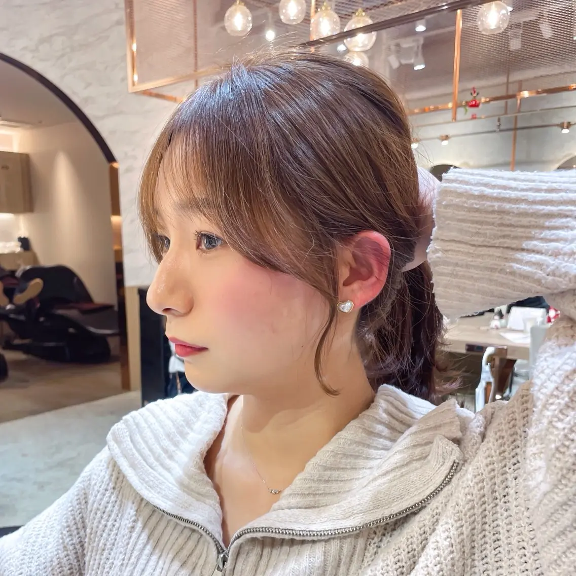 ミディアム カラー カット ヘアカラー トリートメント レイヤー/韓国ヘア 縮毛矯正🫧鈴木颯のヘアスタイル