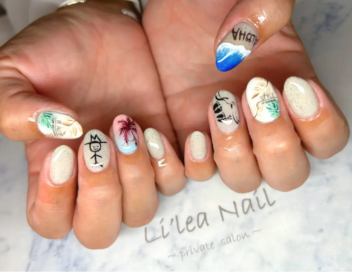 ネイル ハンドネイル Li'leaNail AINAのネイルデザイン