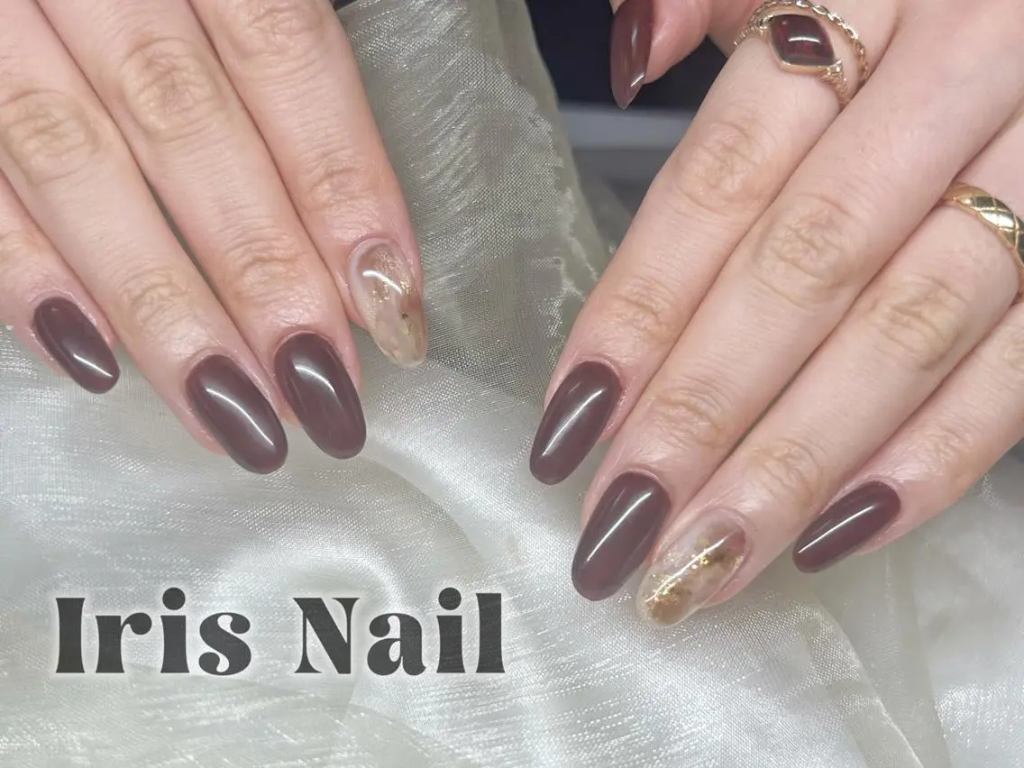 ネイル ニュアンスネイル ハンドネイル 🍒IRIS Nail🌸のネイルデザイン