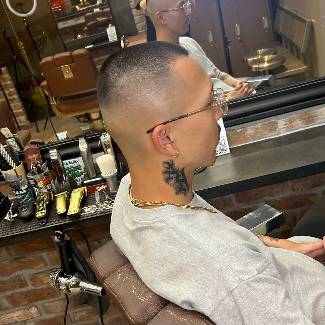ショート メンズ ボウズ フェードカット カット 💈針金パーマ/ ソフトアフロ💈望愛のヘアスタイル