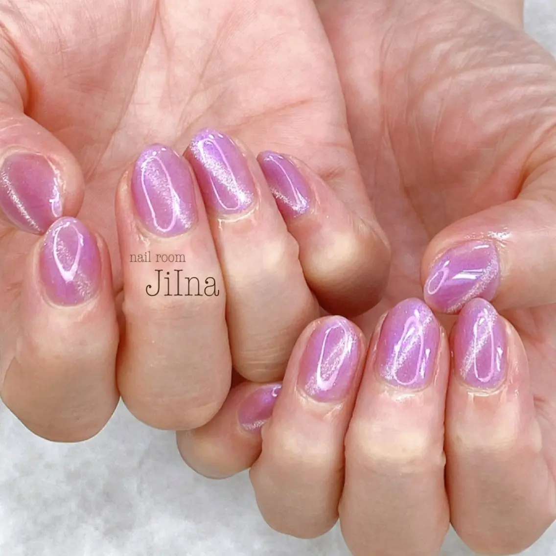 ネイル マグネットネイル マグネットワンカラー ワンカラーネイル JiIna nailのネイルデザイン