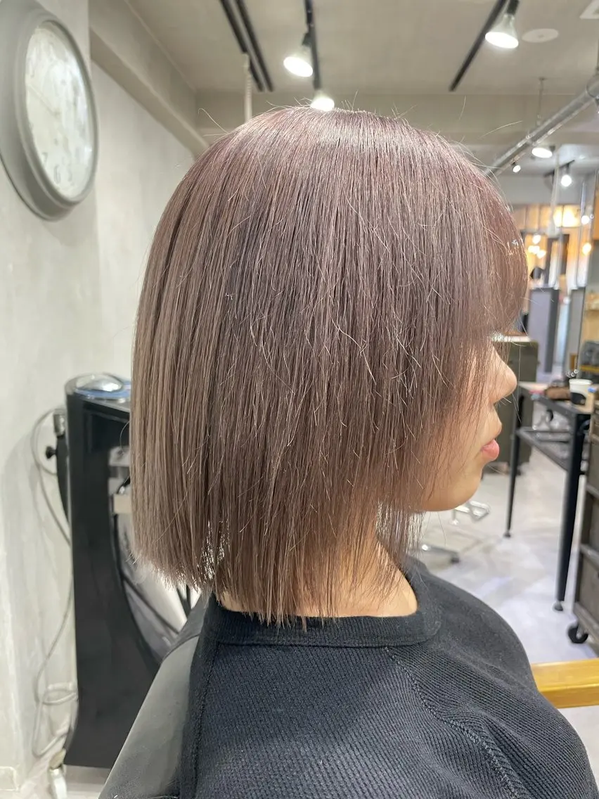 ミディアム カラー 🌈透明感カラー 韓国 ミライ🇰🇷のヘアスタイル
