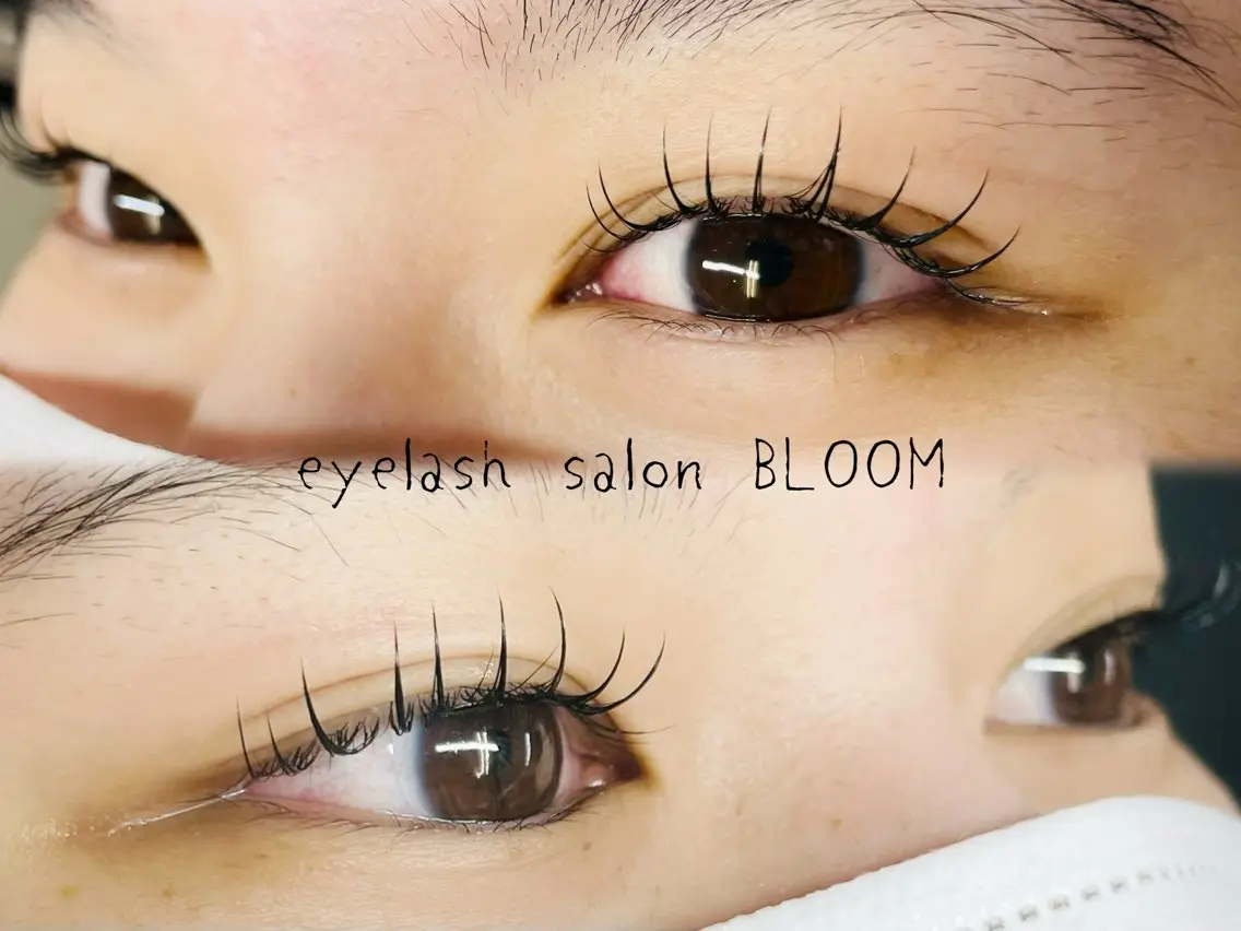 マツエク・マツパ Cカール フラットラッシュ BLOOM eyelashのマツエク・マツパデザイン