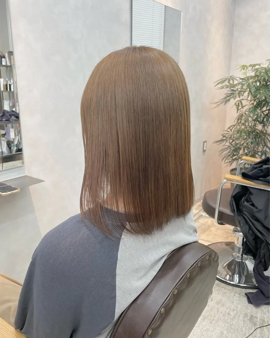 ミディアム カラー ヘアカラー 竹森 鈴乃のヘアスタイル