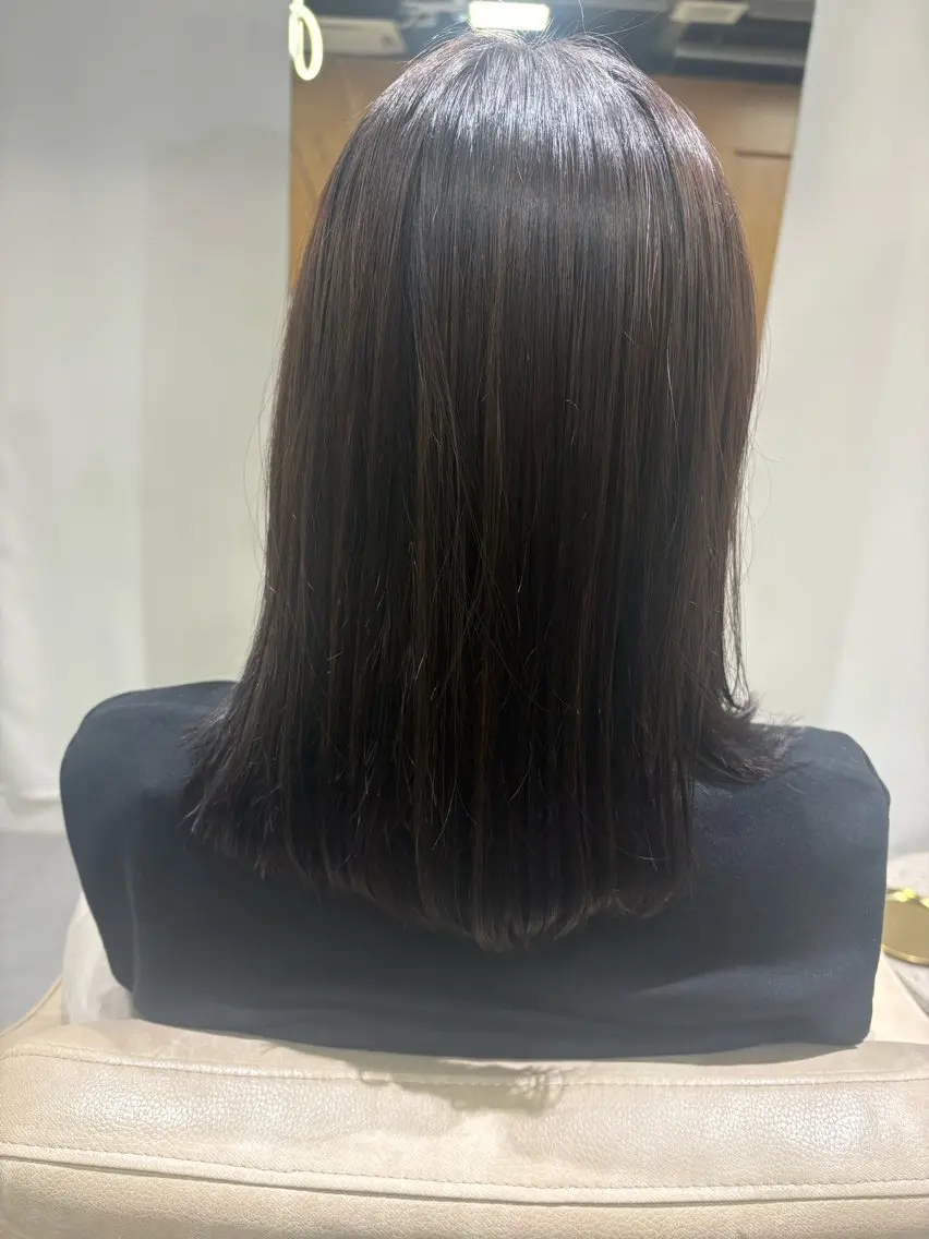 カラー ブラウンカラー ココアブラウン ヘアカラー 重藤 沙世のヘアスタイル
