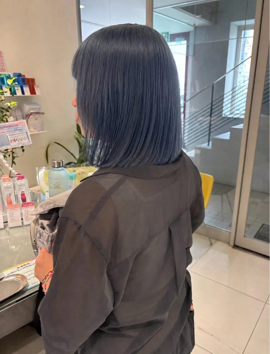 セミロング カラー カット ヘアカラー 浅野 匠のヘアスタイル