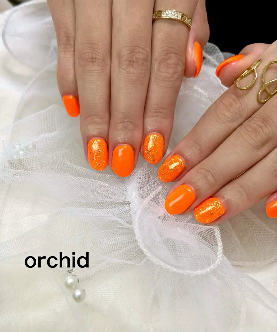 ネイル ハンドネイル orchid ♡オーキッドのネイルデザイン