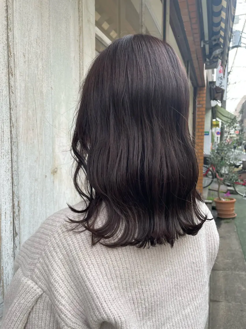 ミディアム カット ヘアカラー トリートメント ハイレート🤍🫧 池田のヘアスタイル