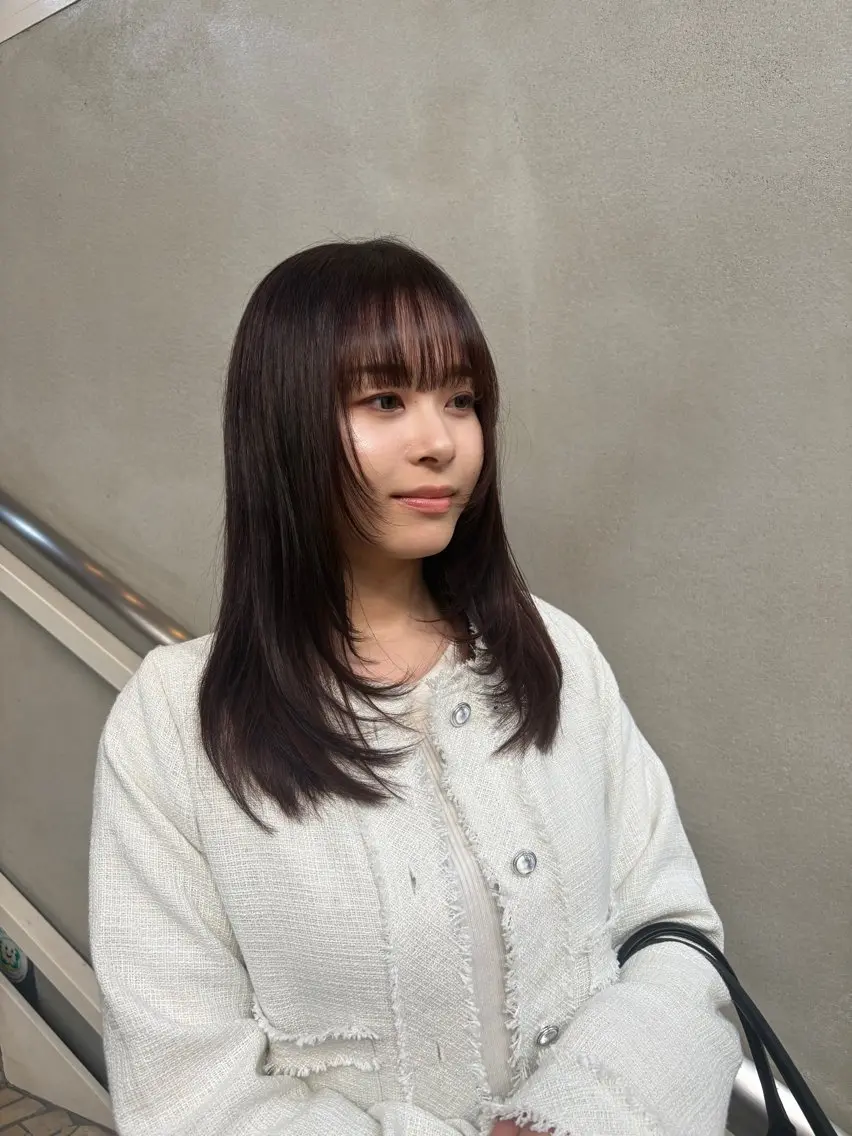 カラー グレージュ ラベンダーカラー ラベンダーグレージュ ラベンダーグレー カット ヘアカラー トリートメント Keina/レイヤー /髪質改善🍀のヘアスタイル