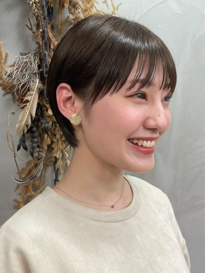ショート カラー 丸みショート ショートヘア カット ヘアカラー RorriM natsuのヘアスタイル