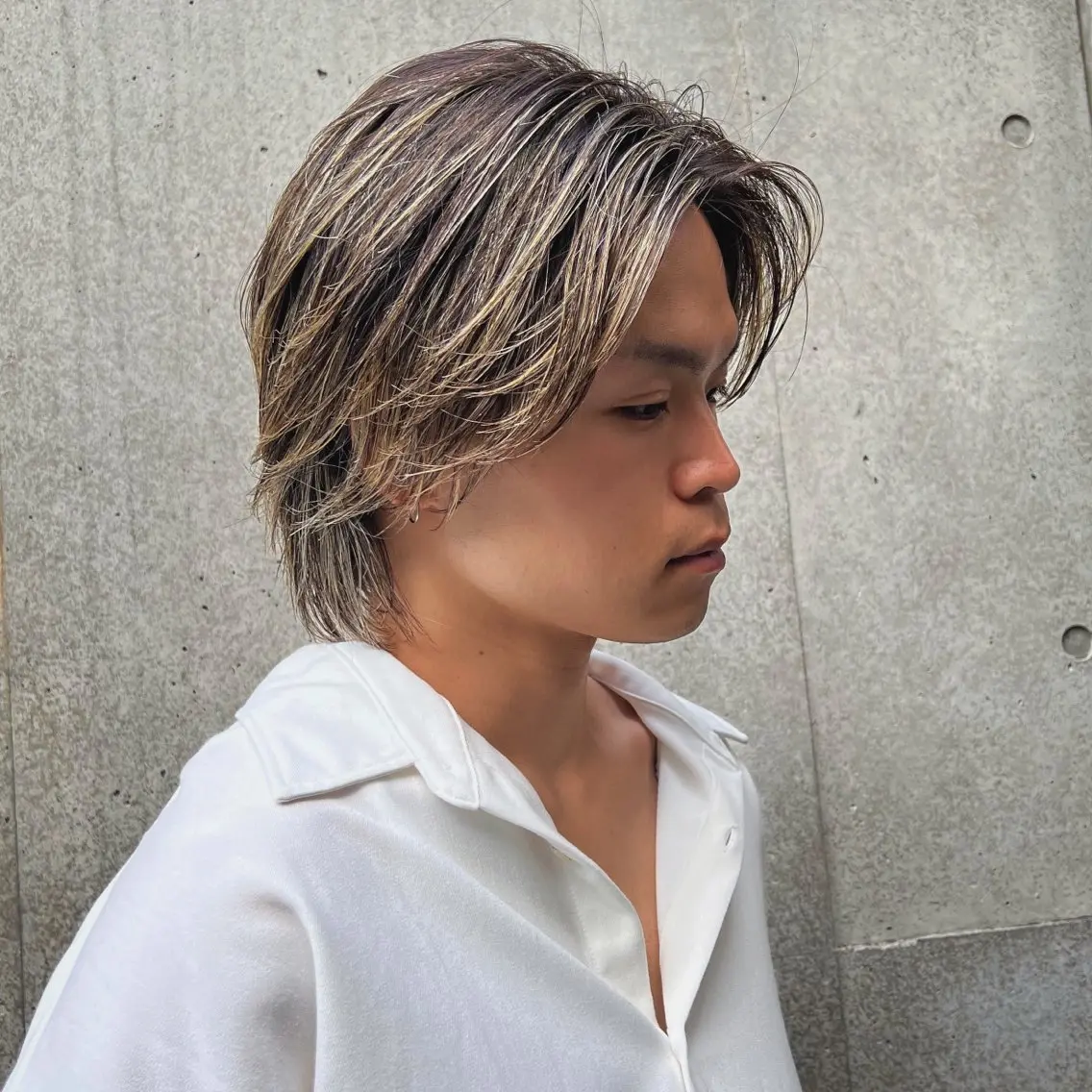 メンズ メンズハイライト メンズメッシュ メンズパーマ カット ヘアカラー パーマ トリートメント メンズ特化/パーマ/ メッシュ/竜成のヘアスタイル