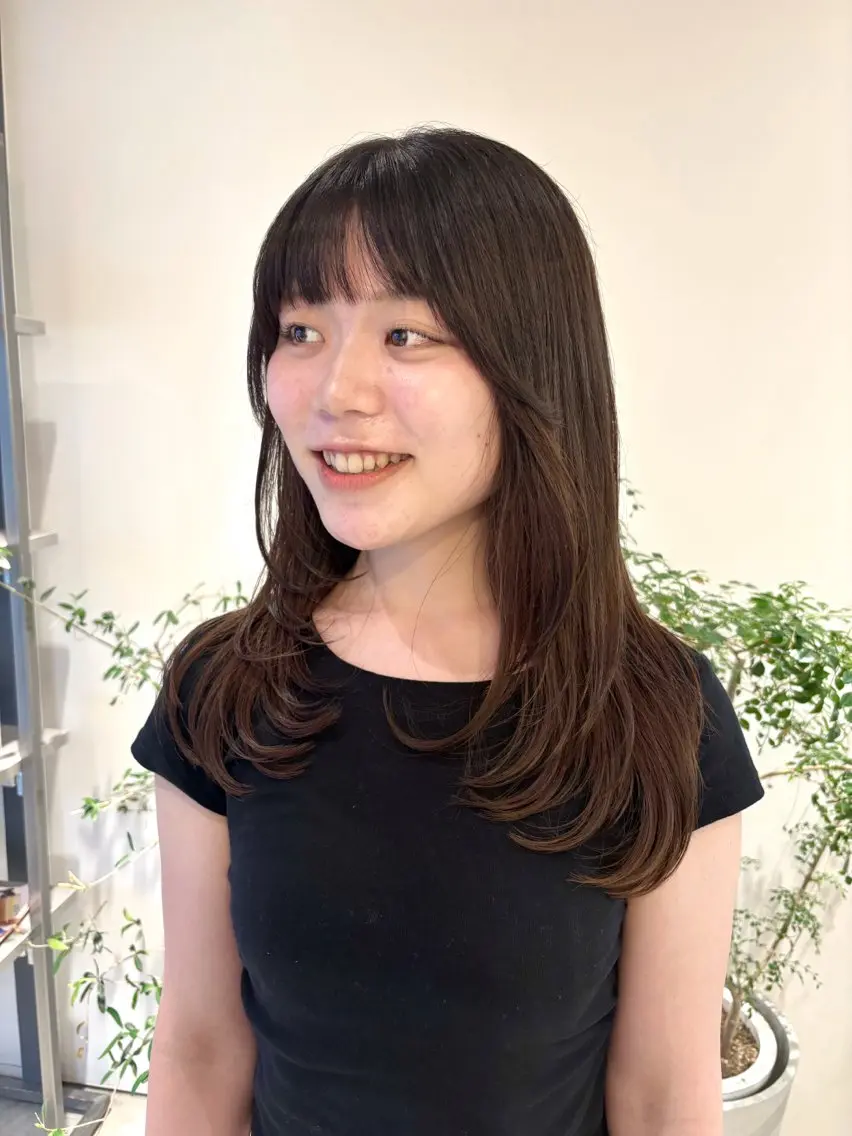 セミロング カラー レイヤーカット カット ヘアカラー 透明感カラー/ レイヤーkotonoのヘアスタイル