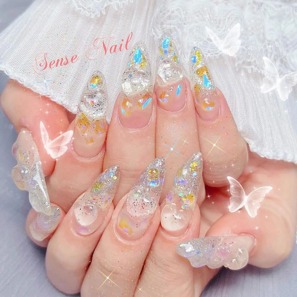 ネイル セミロング カラー パーマ ヘアアレンジ メンズ キッズ マツエク・マツパ アイブロウ Bunny 🐰のネイルデザイン