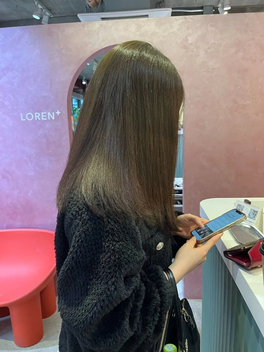 カラー ヘアカラー レイヤーカット🍏 オリーブ/ののかのヘアスタイル
