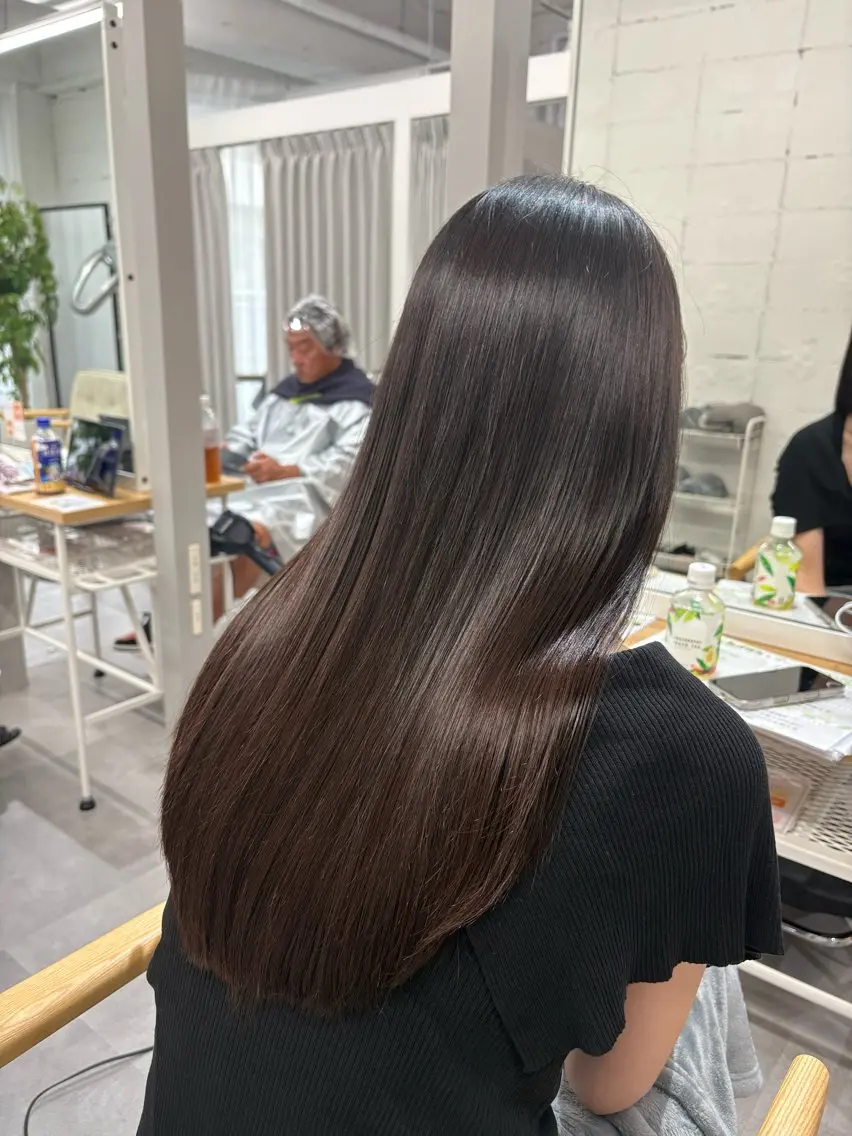 ロング 縮毛矯正 骨格、カラー診断士 ✂️淡中円花のヘアスタイル