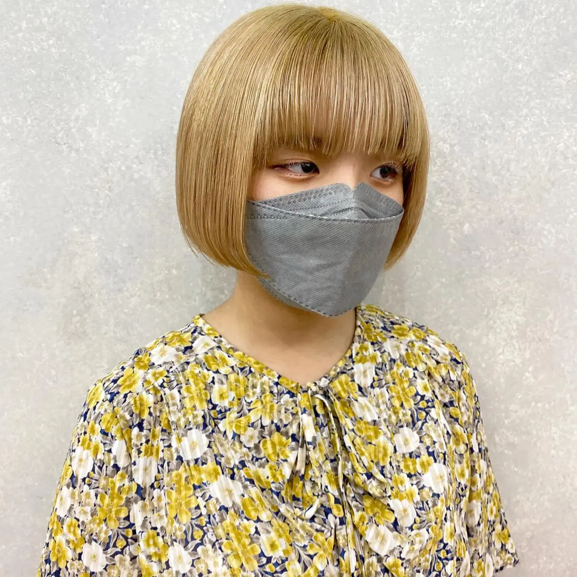 ショート カラー 黒髪 ブルーカラー ブルーブラック 顔周りカット/透明感 カラー✂️MEIのヘアスタイル