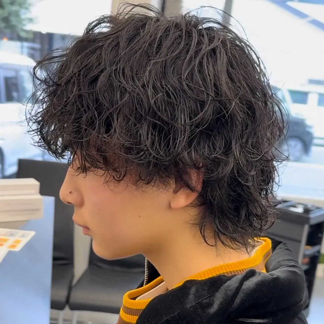 ミディアム パーマ メンズ カット パーマ トリートメント メンズパーマの人 KAZUのヘアスタイル