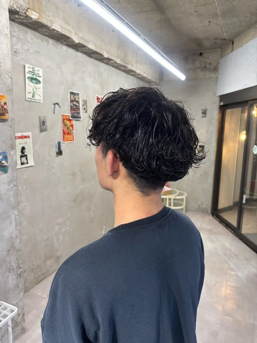 ショート パーマ メンズ カット パーマ トリートメント door white hideのヘアスタイル