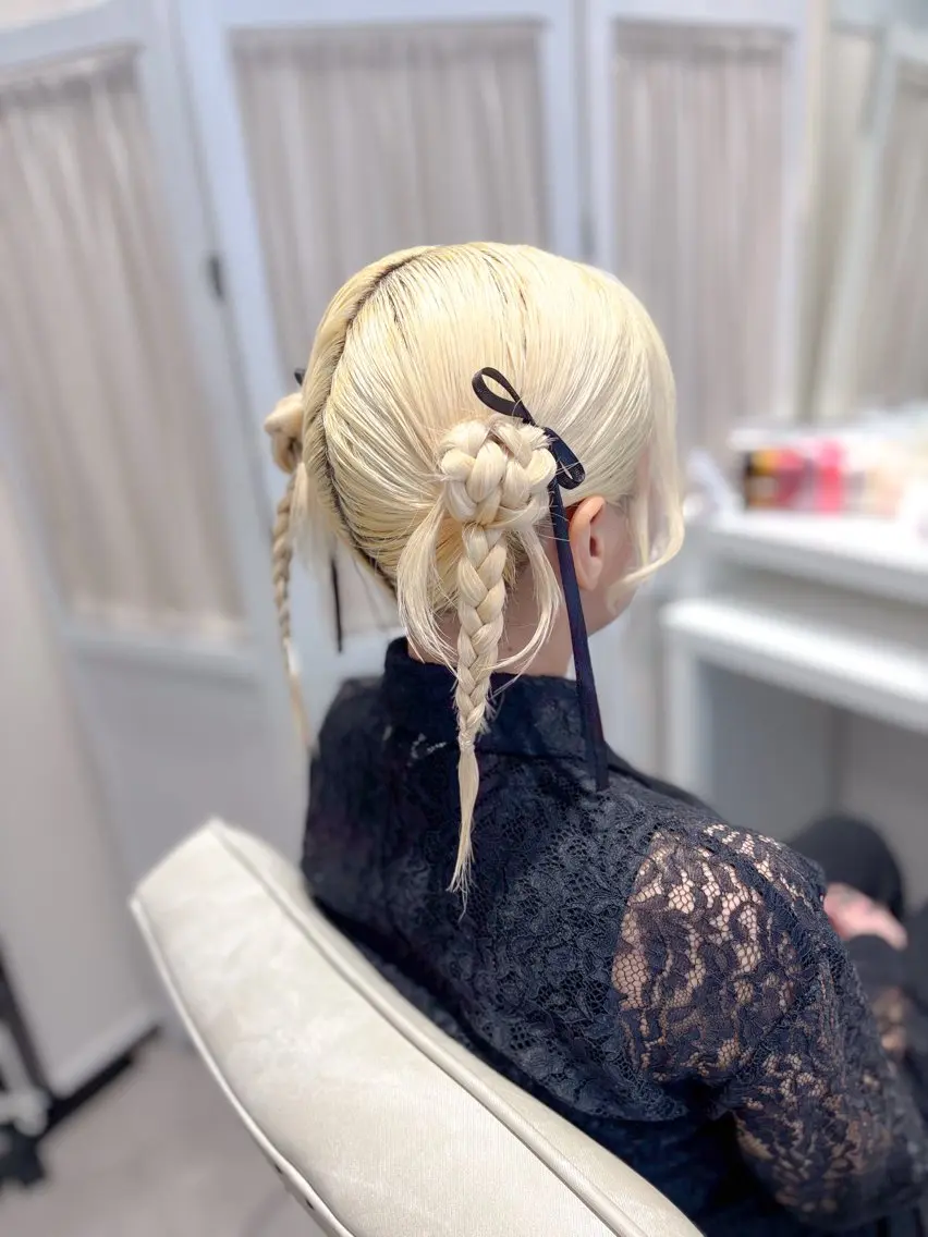 ミディアム ヘアアレンジ ヘアセット ⭐︎moe 【ヘアセット🧸】のヘアスタイル