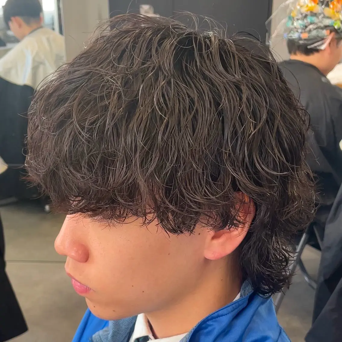 ミディアム パーマ ヘアアレンジ メンズ fifth 石川 凪のヘアスタイル