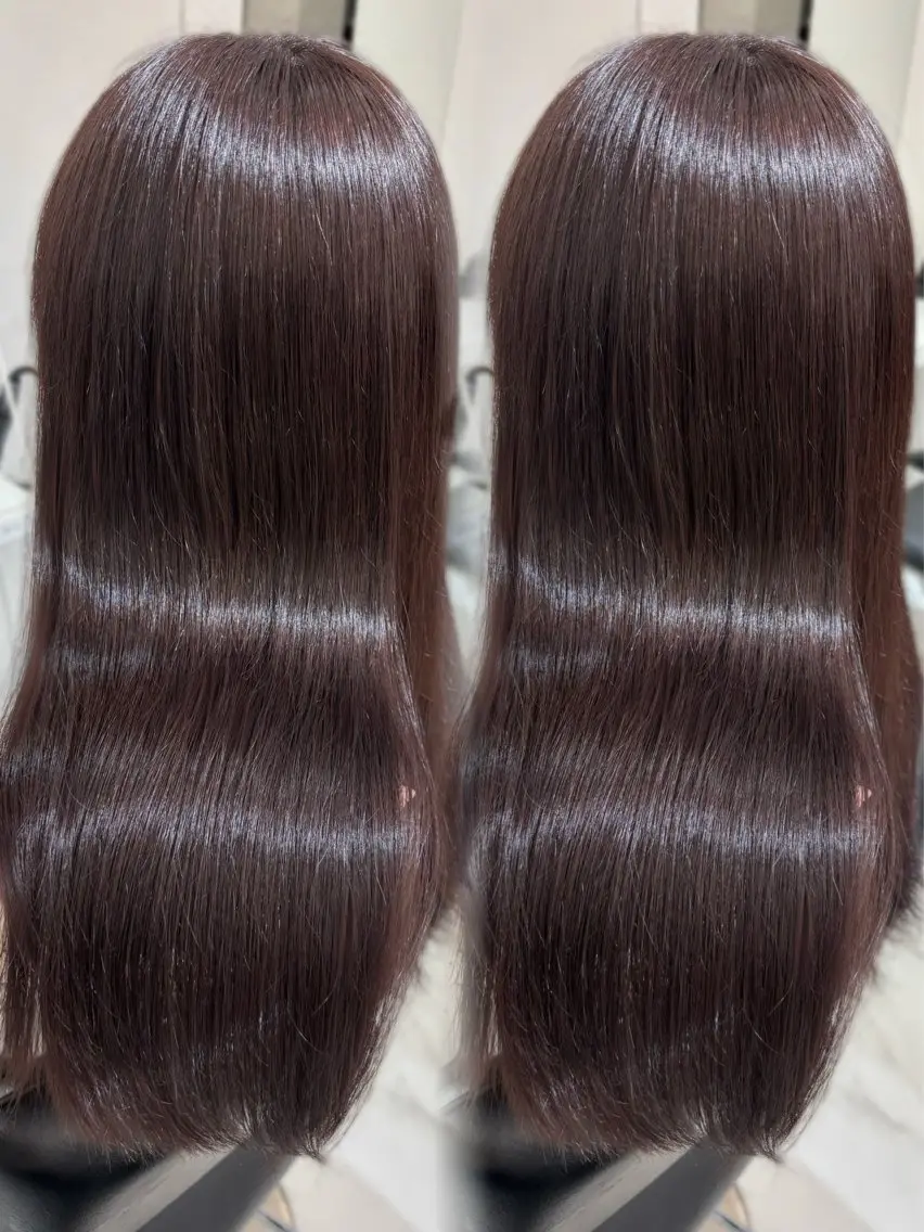 セミロング カラー ブリーチ ブラウンカラー ダブルカラー ラベンダーカラー ラベンダーブラウン カット ヘアカラー トリートメント 盛れる顔周り🤍渋谷 Risa🎀のヘアスタイル
