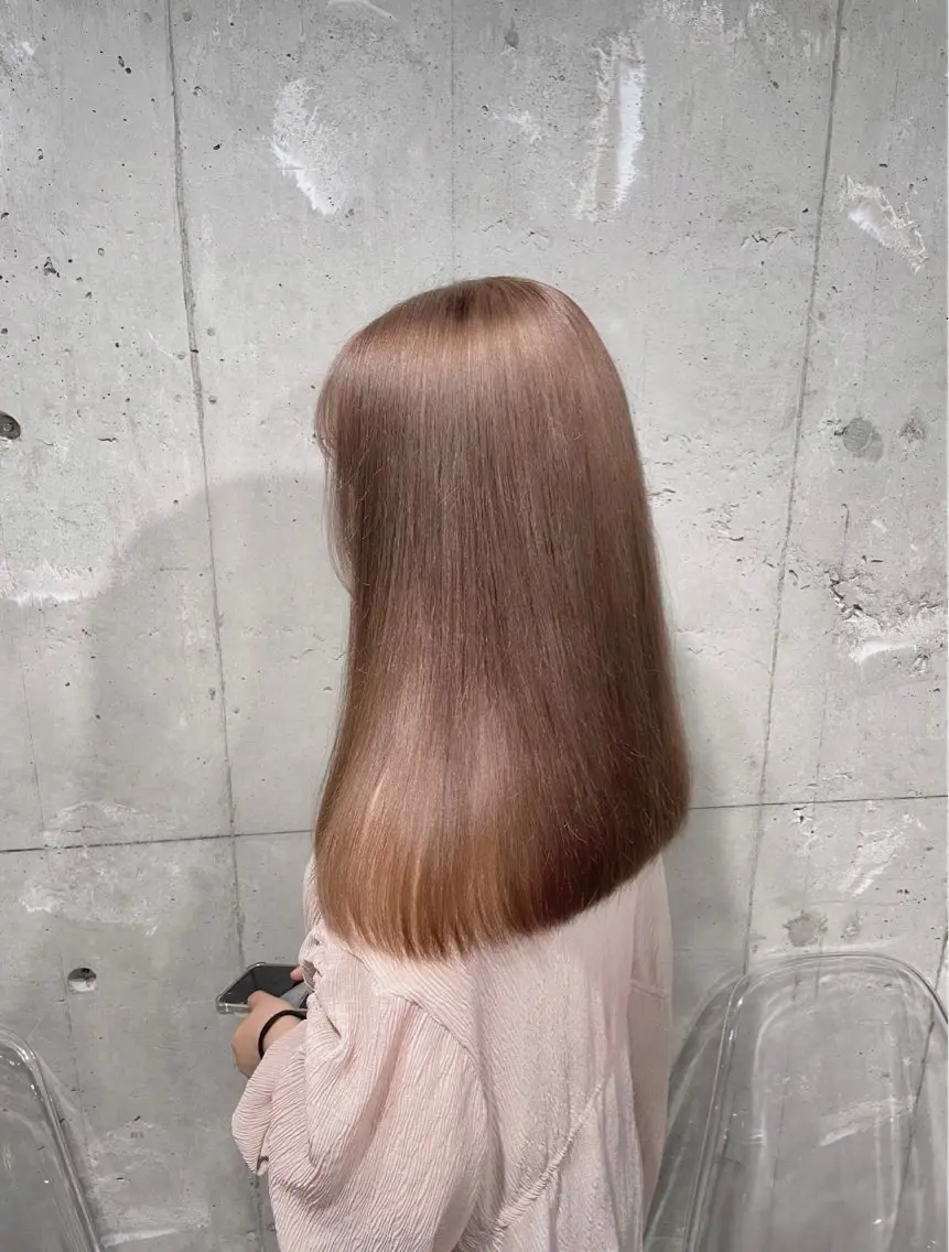 ロング カラー ヘアカラー トリートメント ヘッドスパ ヘアセット ベージュカラー💖 やすひろのヘアスタイル