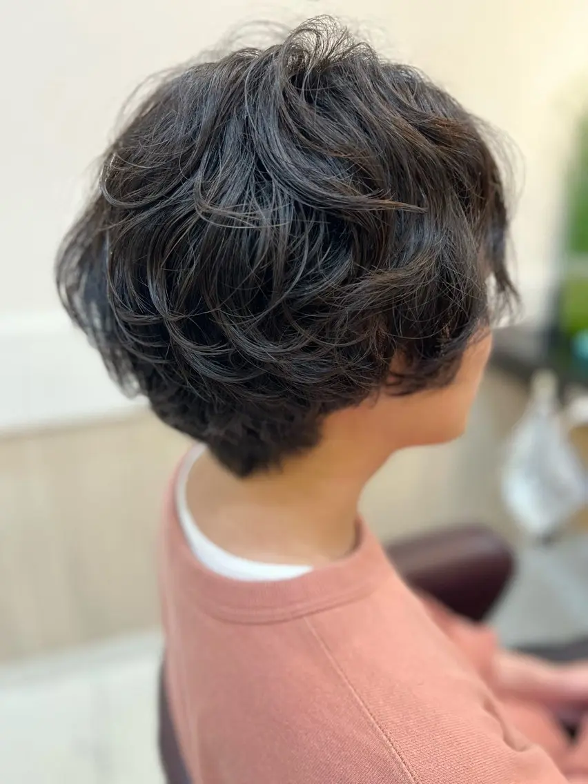 ショート パーマ メンズ カット パーマ トータルビューティー K:R鶴川のヘアスタイル