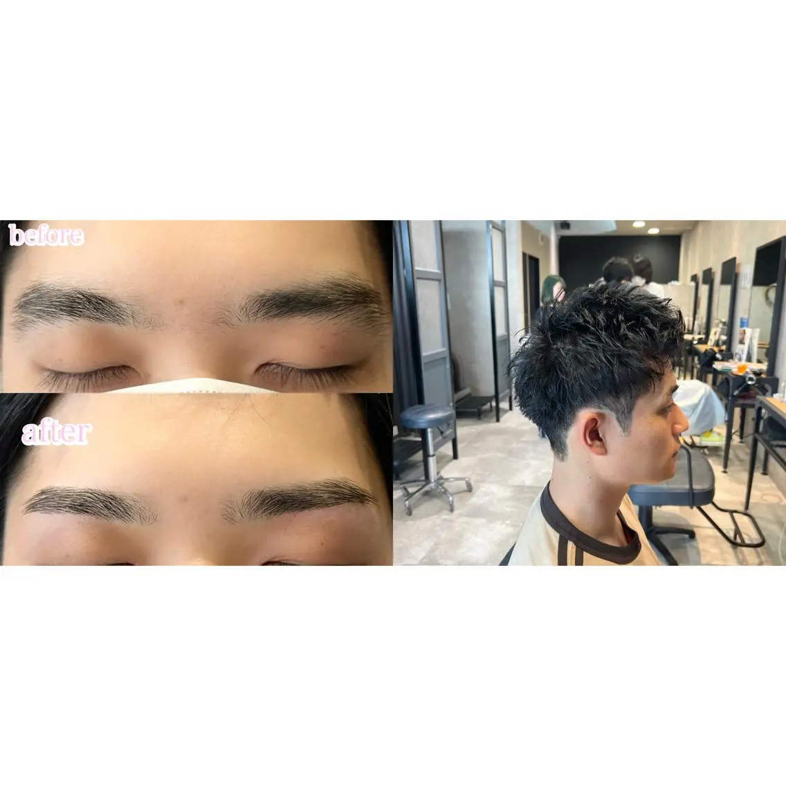 【再来】メンズカット＋アイブロウワックスの写真
