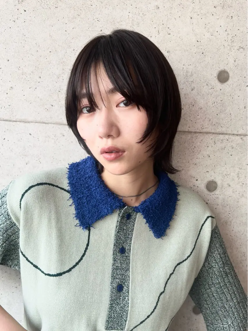 ショート ウルフカット カット 高木 麻知子のヘアスタイル