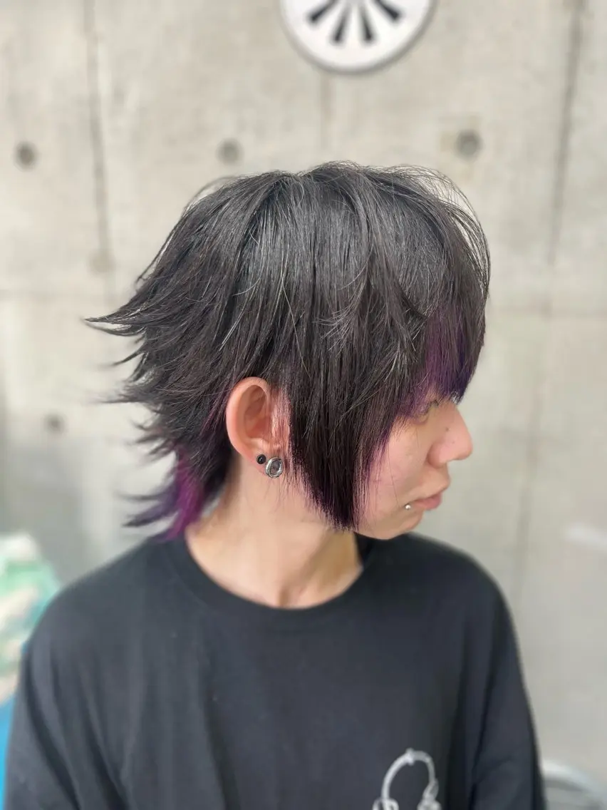 エフェクトブリーチ✨+インナーカラー🌈+サービストリートメント(耳周り+襟足)【ブリーチ/ヘアカラー/ダブルカラー】の写真