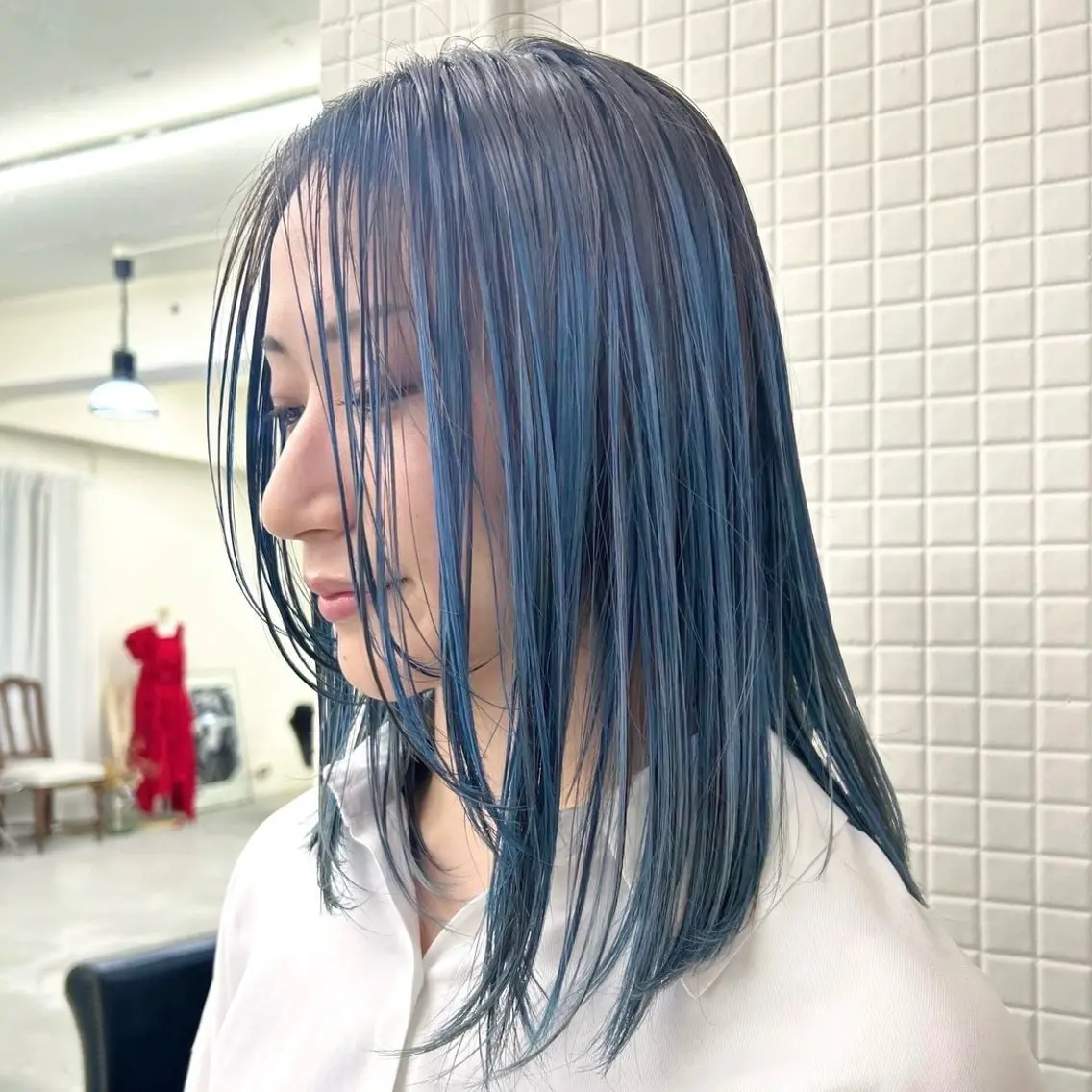 ミディアム カラー ヘアカラー 7Bridge 滝内ひよりのヘアスタイル