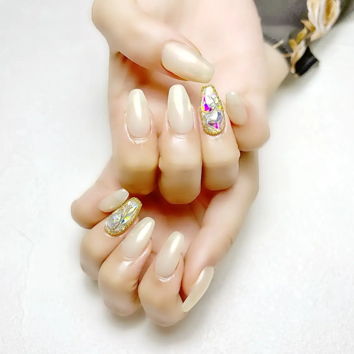 ネイル オーロラネイル ガーリー キラキラネイル マグネットネイル ミラーネイル rouse nail RISATOのネイルデザイン
