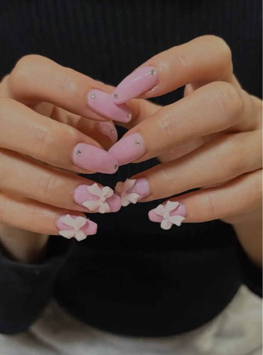 ネイル 韓国ネイル ニュアンスネイル オフィスネイル ワンカラーネイル ピンク ハンドネイル tamu nail 金町のネイルデザイン