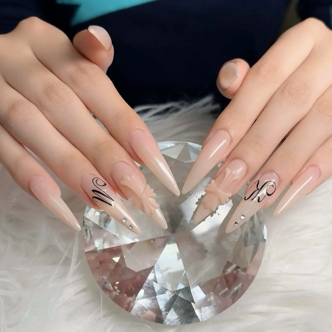 ネイル フットネイル フレンチネイル グラデーション 韓国ネイル ロングネイル ハンドネイル Hani Nail Salonのネイルデザイン