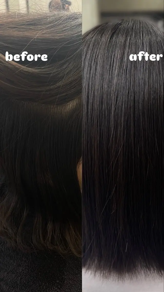 ミディアム 縮毛矯正 La fith/ Renoのヘアスタイル
