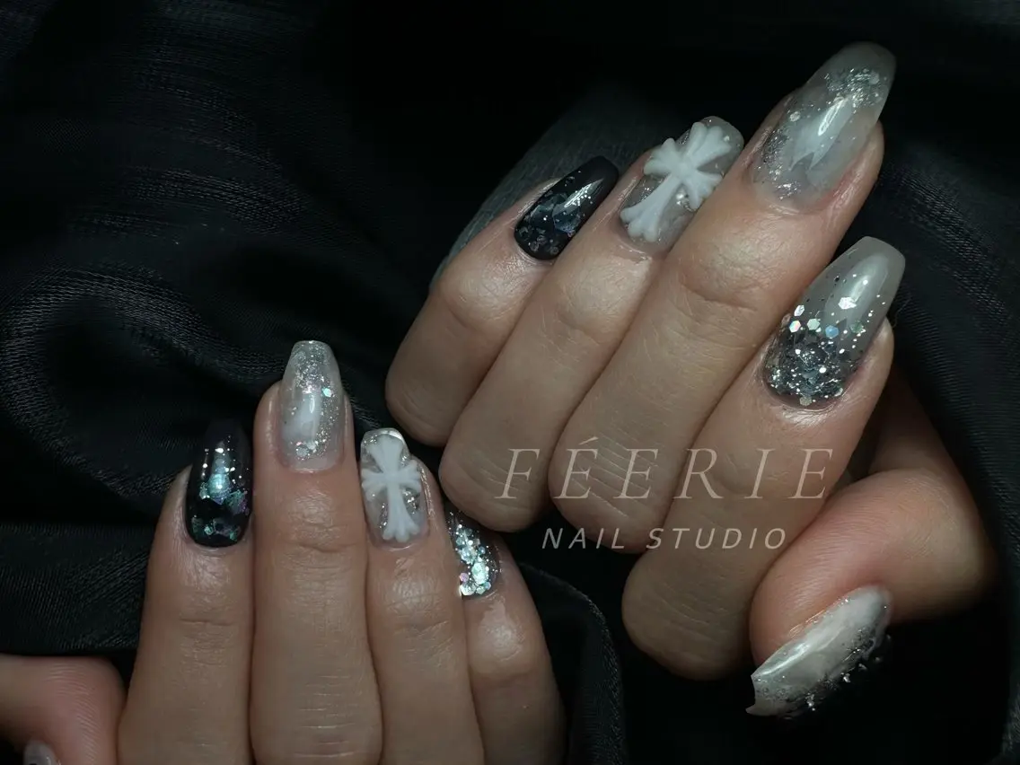 ネイル 成人式 長さ出し フットネイル フレンチネイル ジェルネイル ハンドネイル ハンドケア nail salon Feerieのネイルデザイン