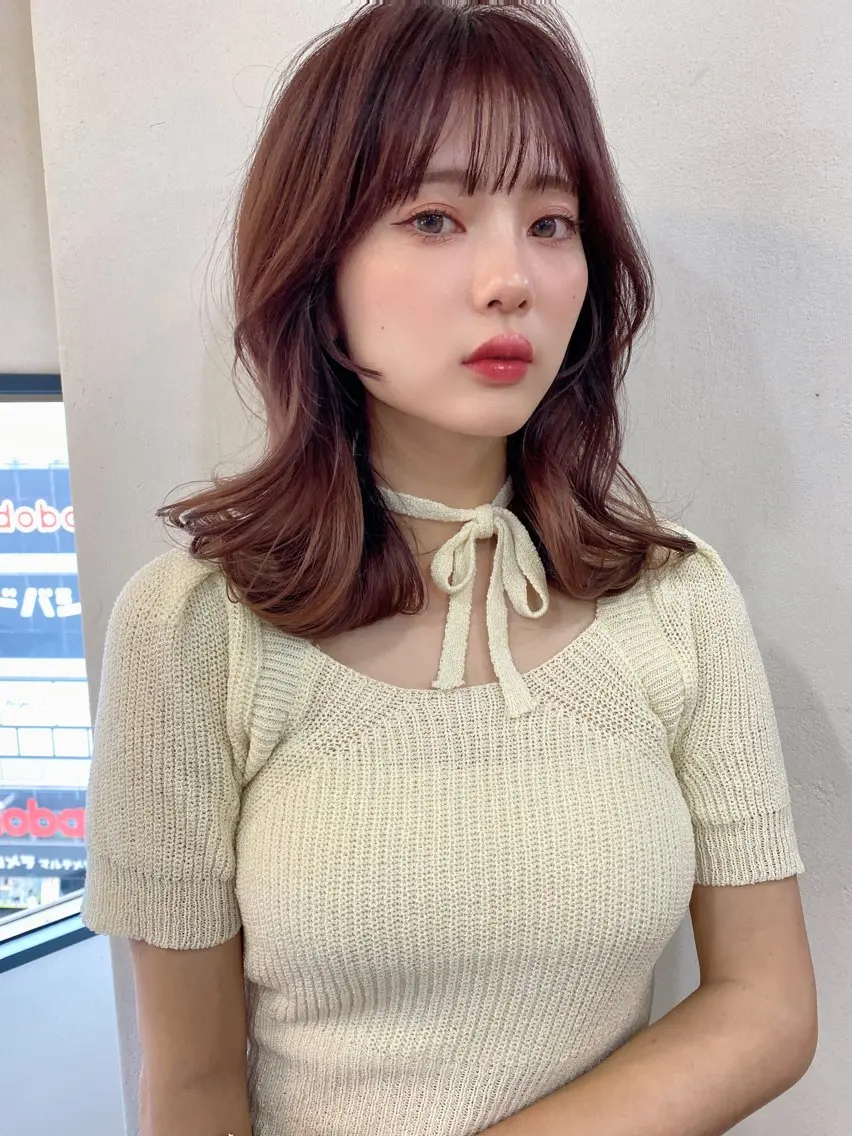 ミディアム カラー 似合わせレイヤー 🇰🇷荒木洋文のヘアスタイル