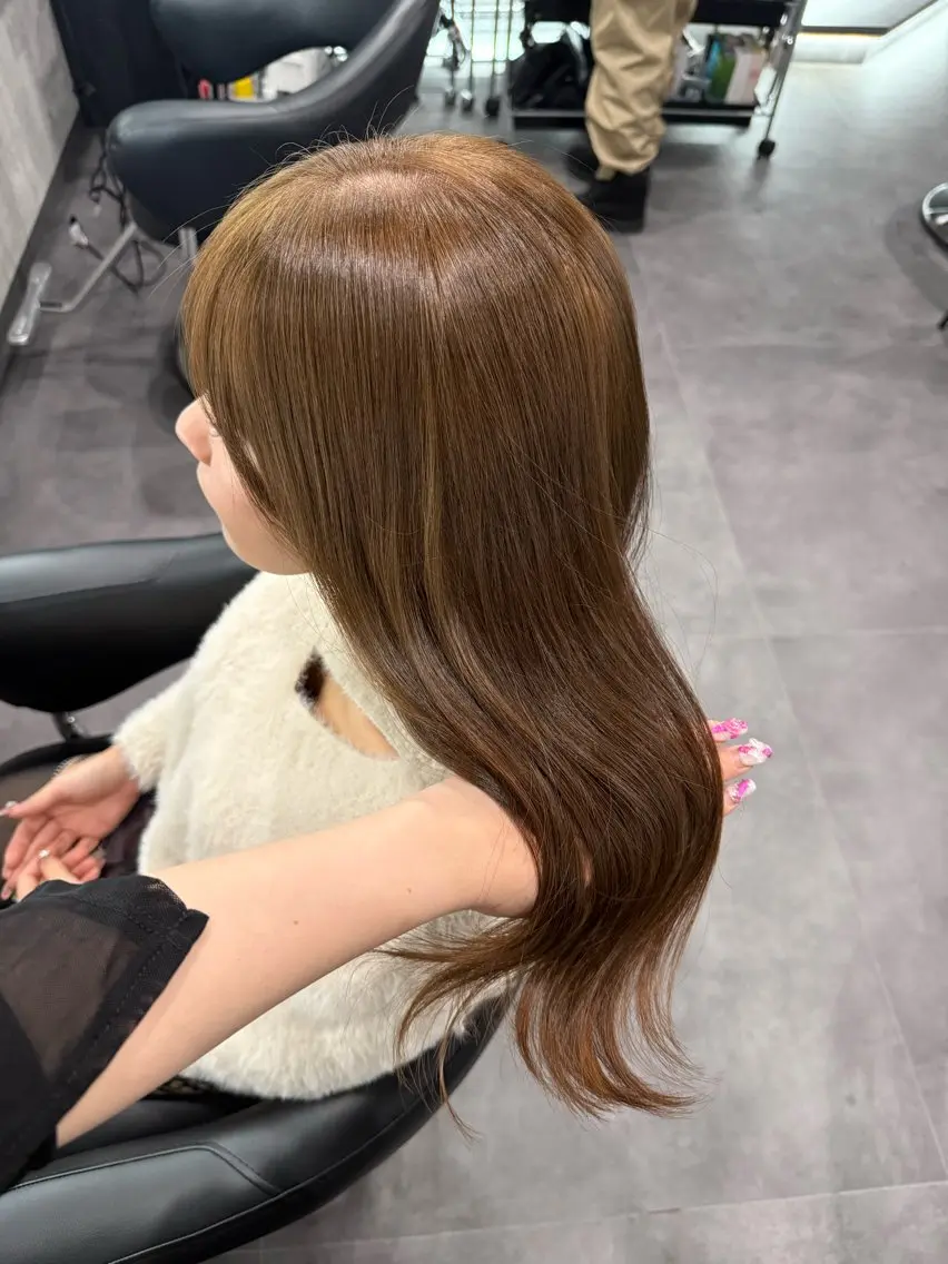 セミロング ヘアカラー トリートメント 💖艶髪/韓国ヘア 💖asukaのヘアスタイル