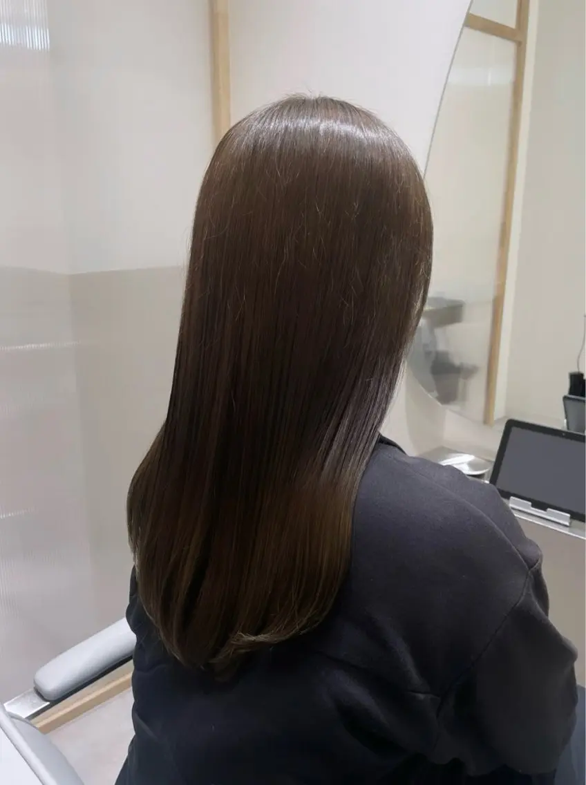 ロング カラー ベージュカラー オリーブベージュ 髪質改善✨Zina浦 安/個室🌈YUKIのヘアスタイル