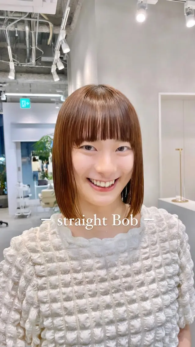 ショート ボブ 表参道レイヤーカット 髪質改善山岸季生のヘアスタイル