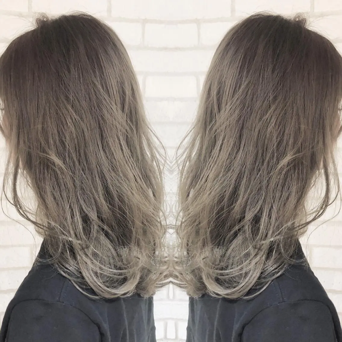 セミロング カラー 小島 侑衣のヘアスタイル