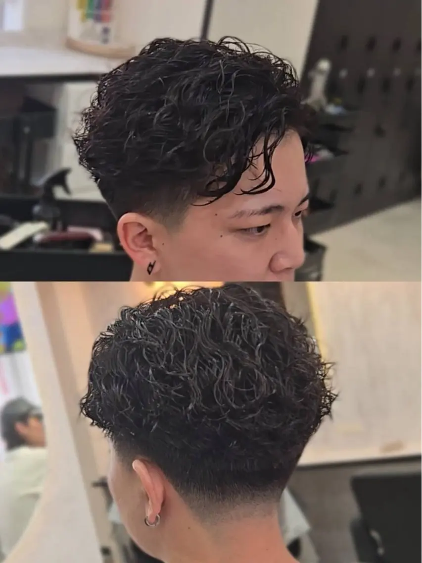 パーマ メンズ 拮石 湧哉のヘアスタイル