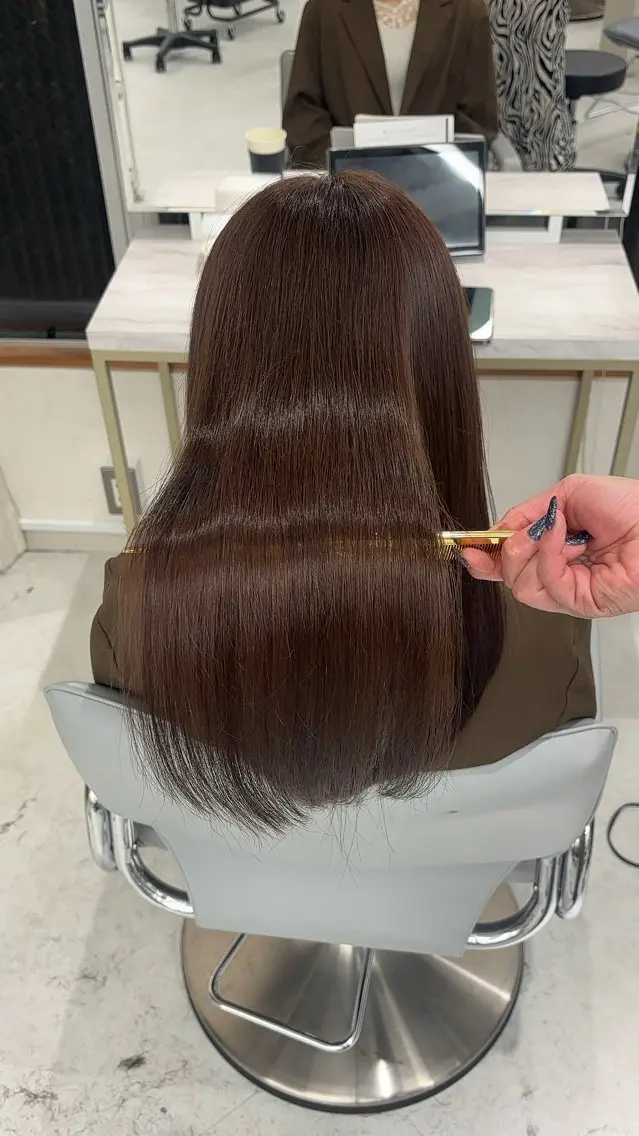 ロング カット ヘアカラー トリートメント 今話題の艶髪矯正 美艶カラー/FUKAのヘアスタイル