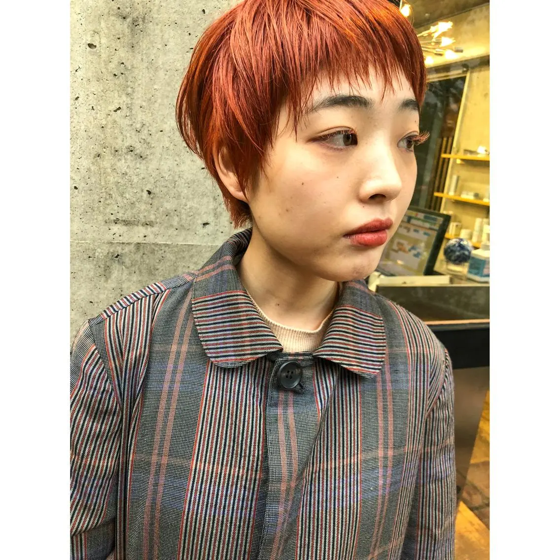 ショート カラー オレンジ ショートヘア カット ヘアカラー トリートメント ヘアセット センスをお届けします 大谷将生infpのヘアスタイル
